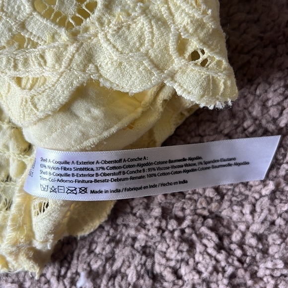 Free People Intimately FP Adella Longline Bralette Daffodil Yellow - Picture 7 of 8